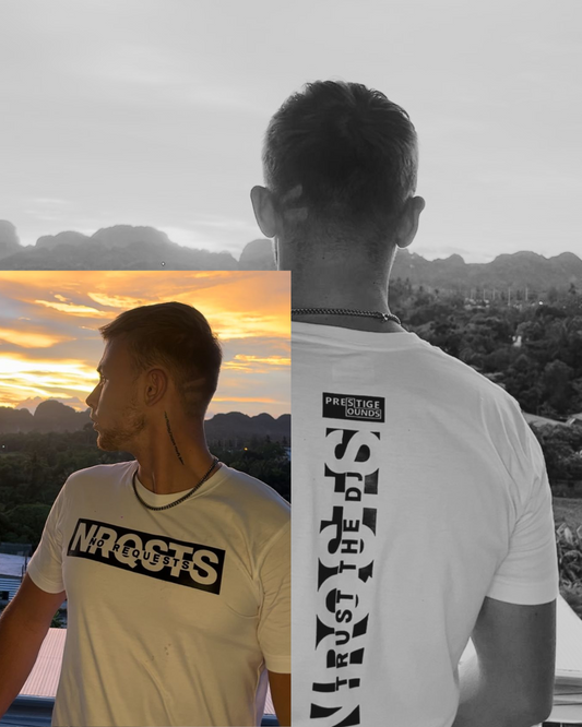 NRQSTS - White Tee "Trust the DJ"